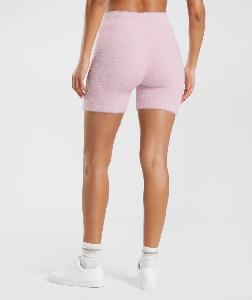 Women's Gymshark Whitney Eyelash Knit Shorts Pink | CA 786D0N